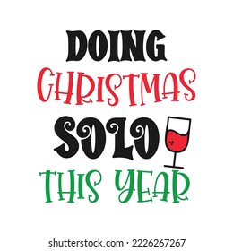 Merry Christmas quote for greeting cards. Vector.