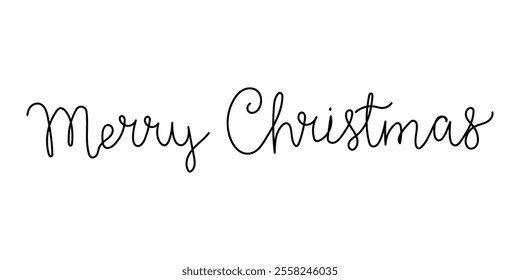 Merry Christmas quote lettering, on a white background. Vector.