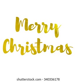 Merry Christmas Quote On Gold Texture