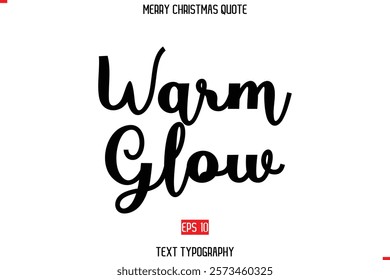 Merry Christmas Quote in Stylish Typography Text Image Warm Glow