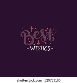 Merry christmas quote, vector text for design greeting cards, photo overlays, prints, posters. Hand drawn letters. Best wishes