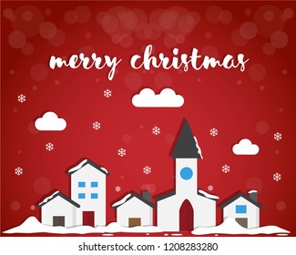 Merry Christmas Red Background