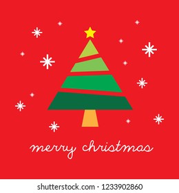 merry Christmas with red background