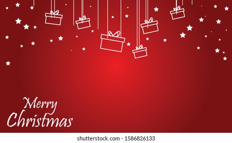 
Merry Christmas with a red background 