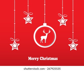 merry christmas red background