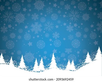 Merry Christmas red background with gradient snowflakes. commemorative christmas date
