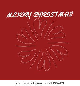 Fondo rojo de Navidades alegres. Feliz Navidad texto de Vector. Ilustración vectorial caligráfica