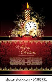 Merry christmas red  elegant background