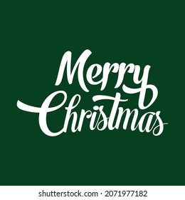 merry christmas red hand lettering inscription to winter holiday design, calligraphy vector illustration4.