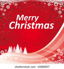 Merry Christmas with red shine background