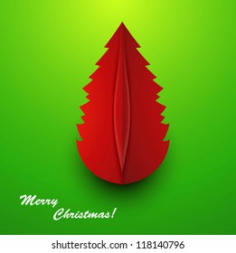 merry christmas red tree bright green colorful background