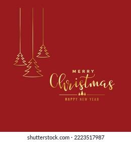 Tarjeta vectorial roja de navidad navideña