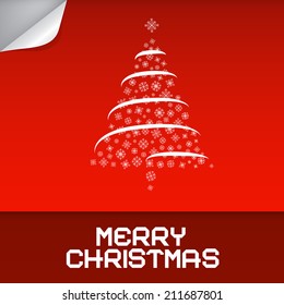 Merry Christmas Red Vector Illustration