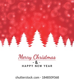 Merry Christmas Red and White Background Vector
