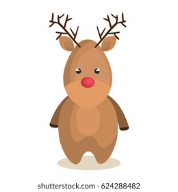 merry christmas reindeer character