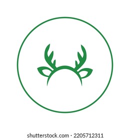 Merry christmas reindeer headband icon | Circle version icon |