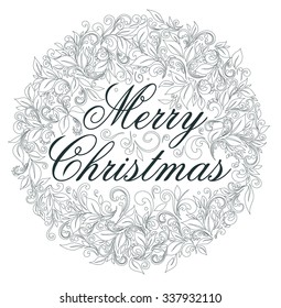 Merry Christmas retro poster