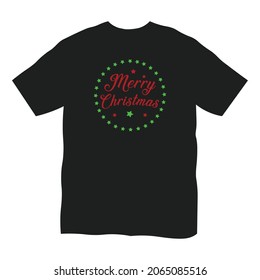 Merry christmas retro style t shirt design