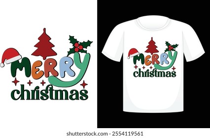 merry christmas Retro ,Retro Christmas Sublimation ,Sublimation Design