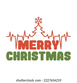 Merry Christmas Retro T-shirt Design