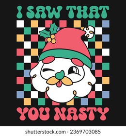 Merry Christmas Retro T-shirt Design