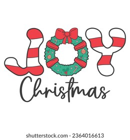 Merry Christmas Retro Vector T-shirt Design