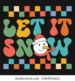 Merry Christmas Retro Vector T-shirt Design