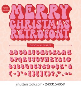 merry christmas Retro Vintage Display bold Font alphabet