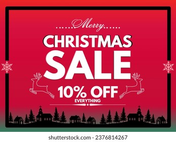 Merry Christmas sale 10% off everything, Advertising and Marketing Graphic resources