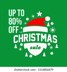merry christmas sale design template