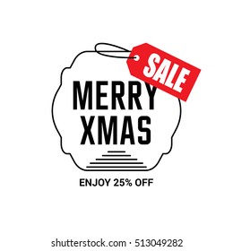 Merry Christmas sale design template. Xmas banner. Christmas decoration vector design elements. Typographic elements, vintage labels, frames, ribbons. Flourishes calligraphic. Vector illustration