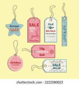 Merry Christmas sale elements poster