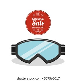 merry christmas sale happy holiday vector illustration design