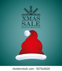 merry christmas sale happy holiday vector illustration design