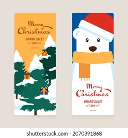 Merry Christmas sale promotion concept and special offer discount banner for advertising. Design element template can be used for brochure, leaflet, flyer; print, vector illustration