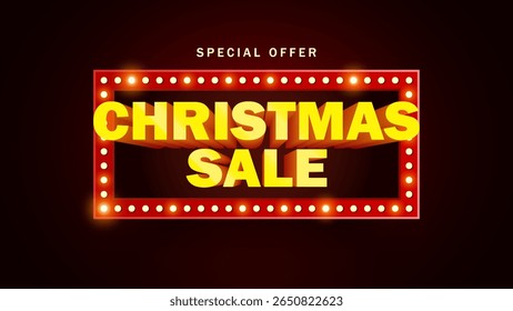 Feliz Natal promoção de cartaz de promoção com exposição de produto e fundo de luz decoração festiva