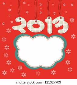 Merry Christmas sale tags with 2013 number