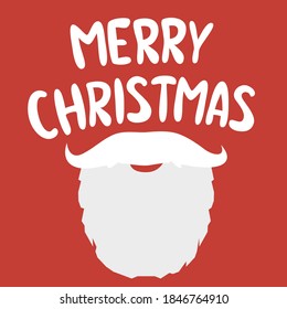 Merry Christmas with santa beard design.To see the other vector Santa illustrations , please check Christmas collection.
