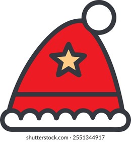 merry Christmas Santa cap vector design 01.