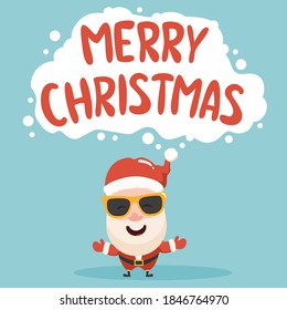 Merry Christmas with santa cartoon.To see the other vector Santa illustrations , please check Christmas collection.