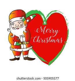 Merry christmas with Santa Claus.