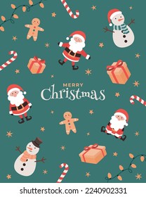 Merry christmas santa claus background