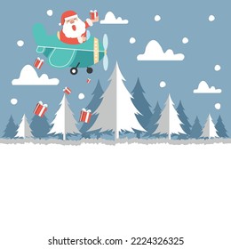 merry christmas with Santa Claus copy space