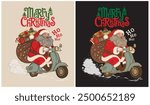 Merry Christmas, Santa Claus, Christmas Day, Vector illustration