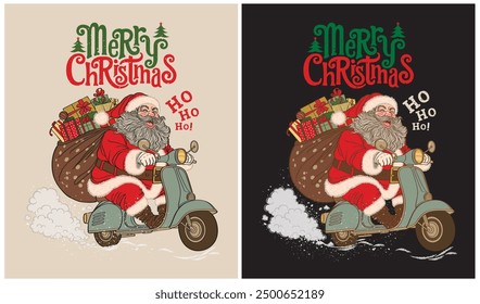 Merry Christmas, Santa Claus, Christmas Day, Vector illustration