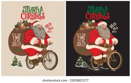 Merry Christmas, Santa Claus, Christmas Day, Vector illustration