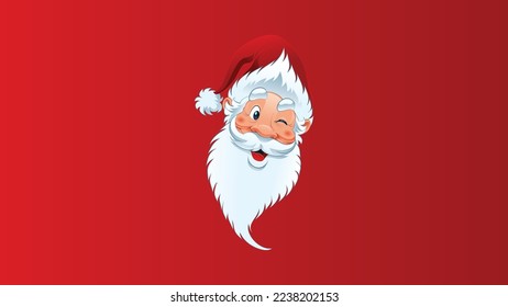 Merry Christmas Santa Claus face logo. Santa Claus. Merry Christmas. Christmas Santa Claus.