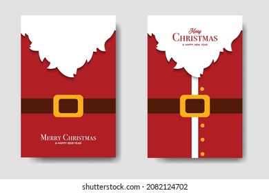 Merry Christmas Santa Claus Flat Template Bundle