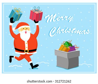 Merry Christmas Santa Claus Greeting Card