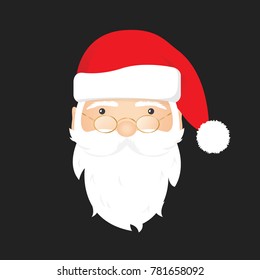 Merry Christmas Santa Claus Greeting Card Printable Vector Illustration Background